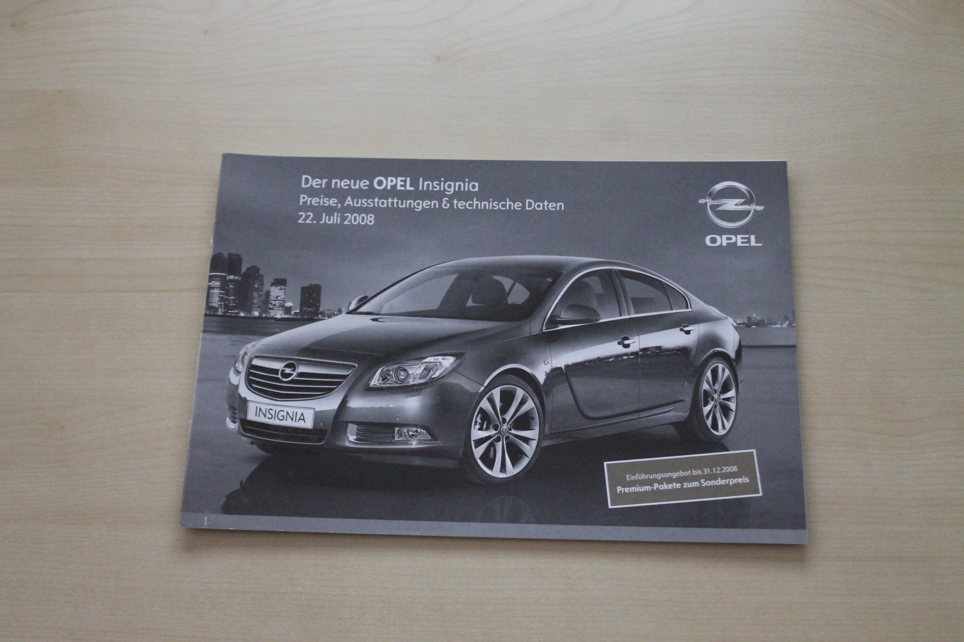 Opel Insignia - Preise & tech. Daten & Ausstattungen - Prospekt 07/2008