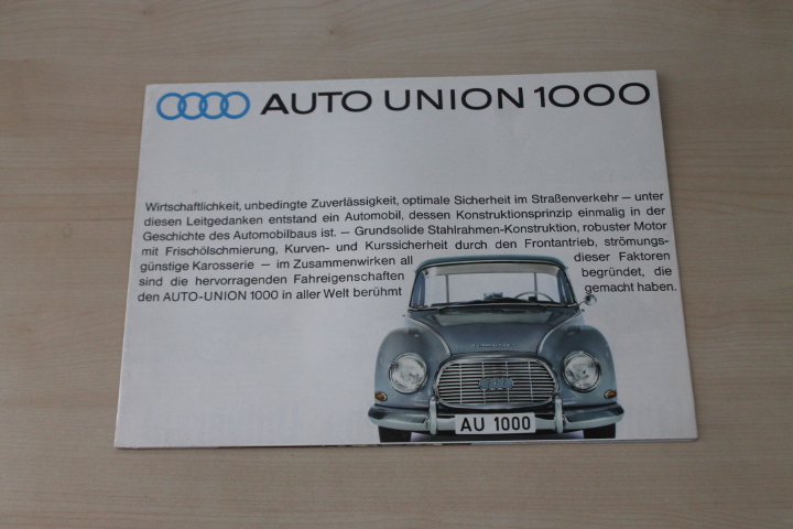 Audi Auto Union 1000 Prospekt 196?