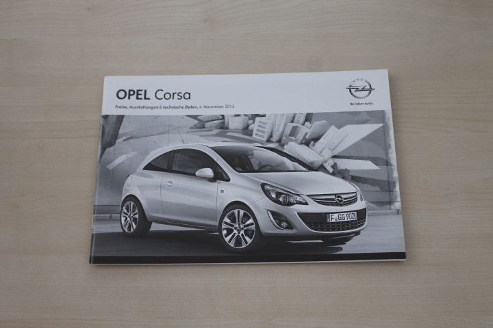 Opel Corsa - Preise & tech. Daten & Ausstattungen - Prospekt 11/2013