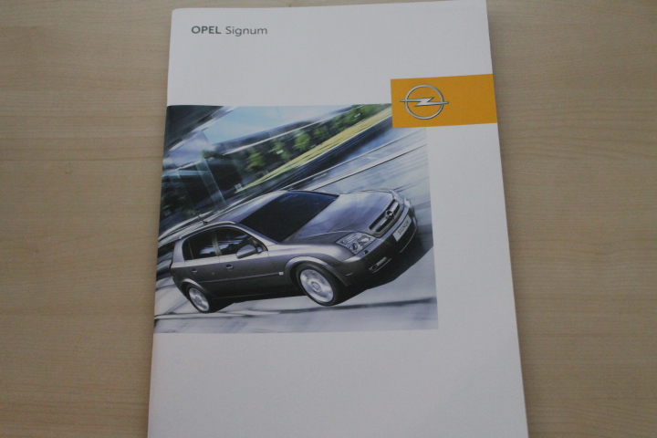 Opel Signum Prospekt 01/2004