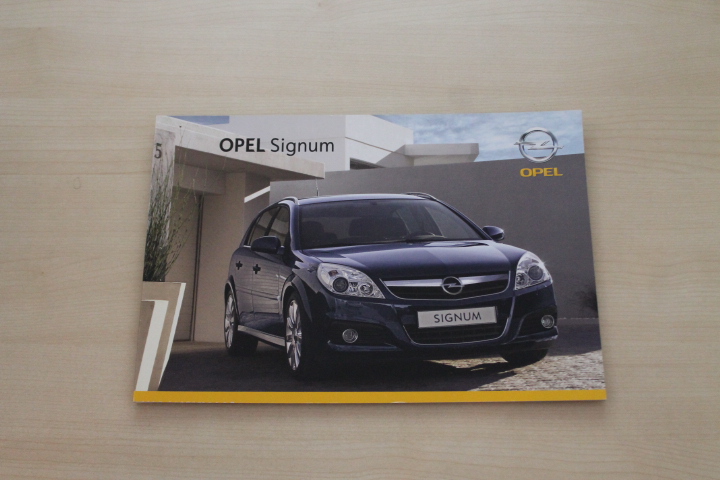 Opel Signum Prospekt 01/2007