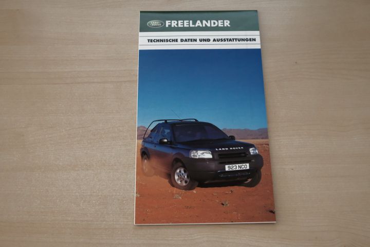 Land Rover Freelander - technische Daten & Ausstattungen - Prospekt 2001