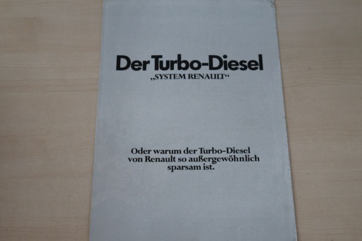 Renault R 30 Turbo Diesel Prospekt 198?