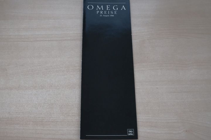 Opel Omega A - Preisliste & Extras - Prospekt 08/1988