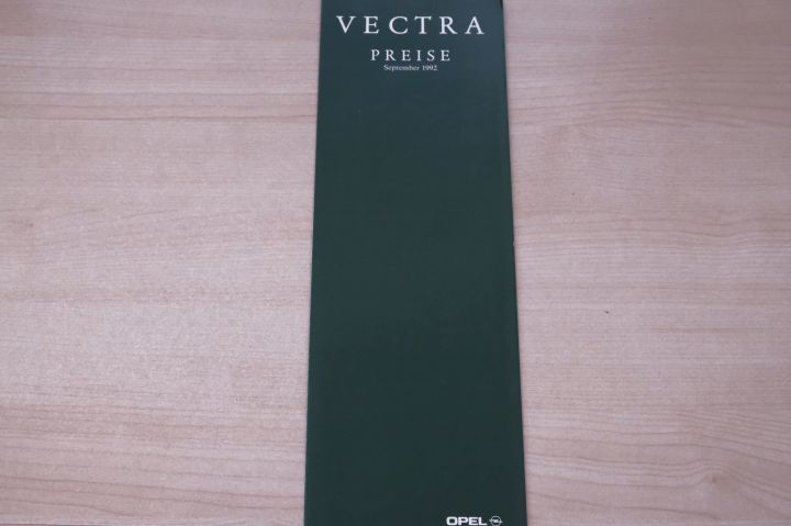 Opel Vectra A - Preisliste & Extras - Prospekt 09/1992