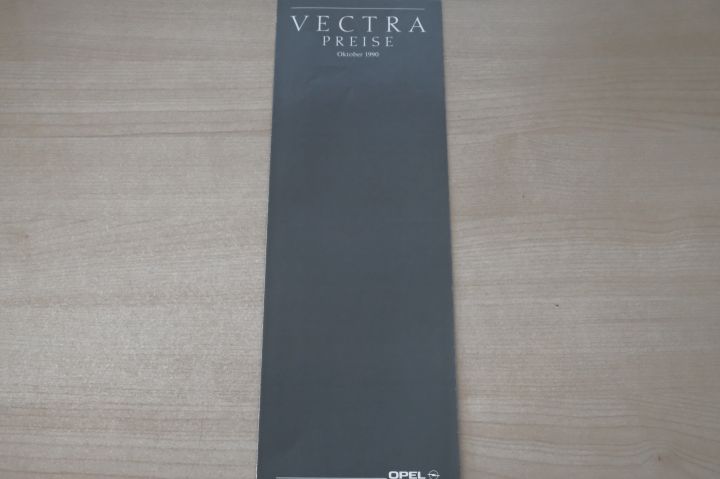 Opel Vectra A - Preisliste & Extras - Prospekt 10/1990