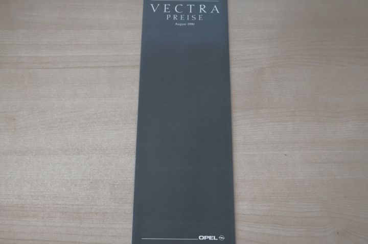 Opel Vectra A - Preisliste & Extras - Prospekt 08/1990