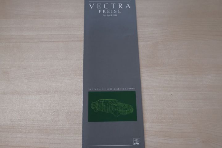 Opel Vectra A - Preisliste & Extras - Prospekt 04/1989