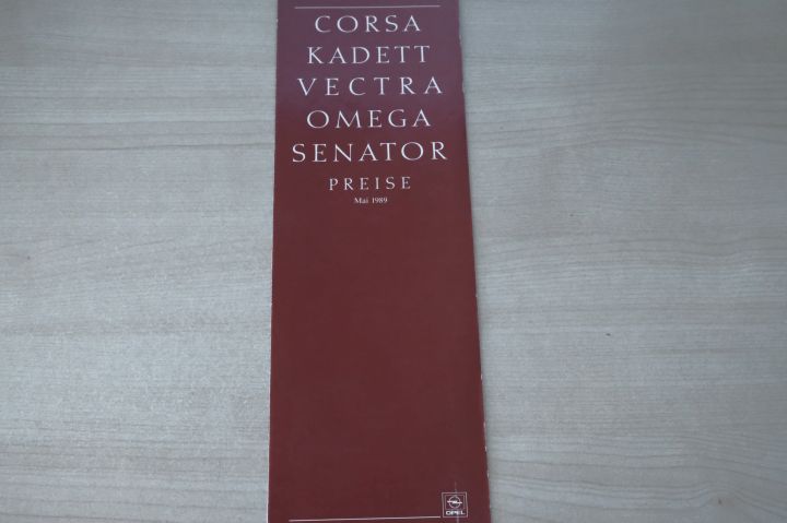 Opel Corsa A Kadett E Senator B - Preisliste - Prospekt 05/1989