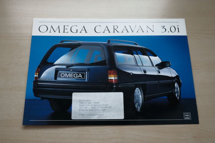 Opel Omega A Caravan 3.0i Prospekt 09/1987