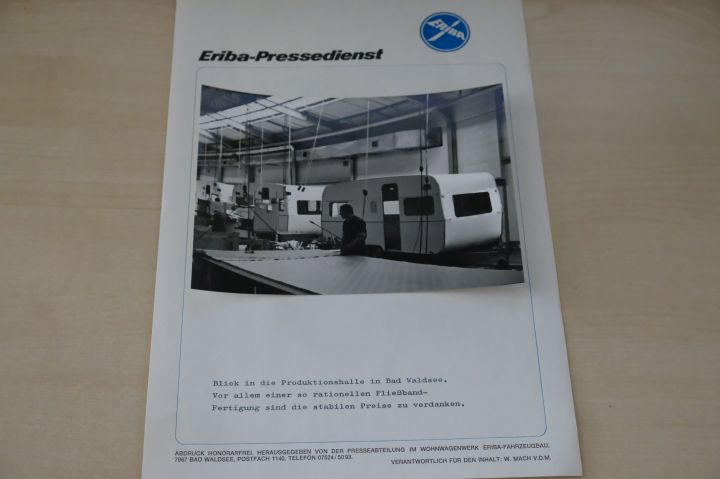Hymer Eriba - Produktion Nr.4 - Pressefoto 197?