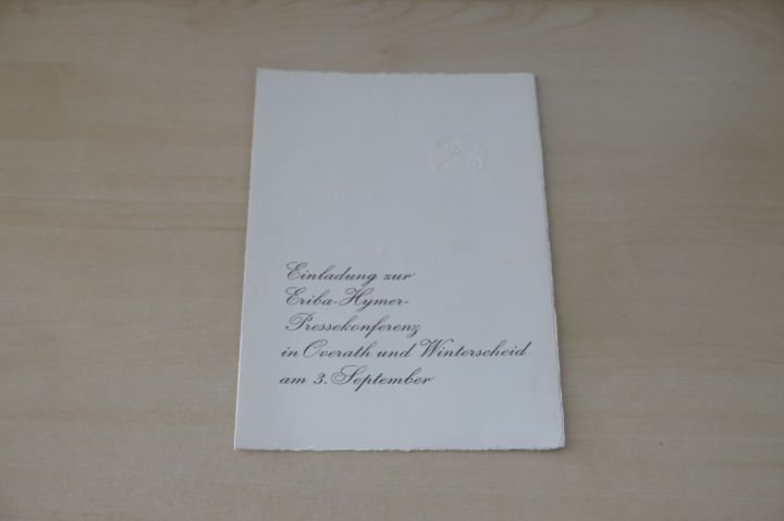 Hymer Eriba Händlertagung Einladung 1976