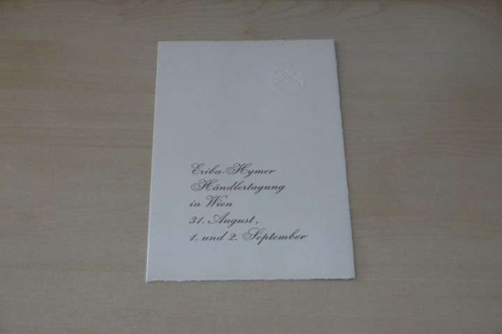 Hymer Eriba Händlertagung Einladung 1978