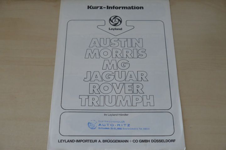 Austin Morris MG Triumph - Kurzinfo - Prospekt 06/1976
