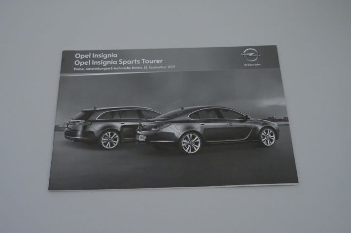 Opel Insignia + Sports Tourer - Preisliste & Extras - Prospekt 09/2009
