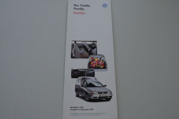 VW Caddy - Family - Preisliste & Extras - Prospekt 09/1997
