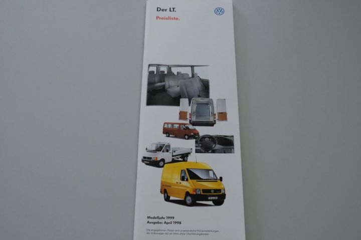 VW LT - Preisliste & Extras - Prospekt 04/1998