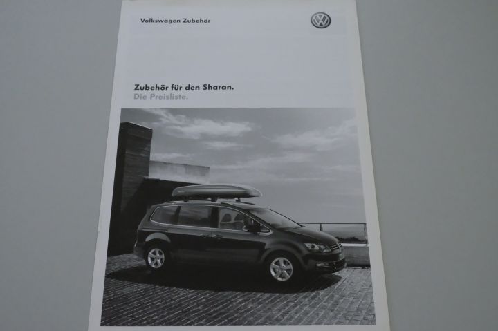 VW Sharan - Zubehör Preisliste - Prospekt 08/2010