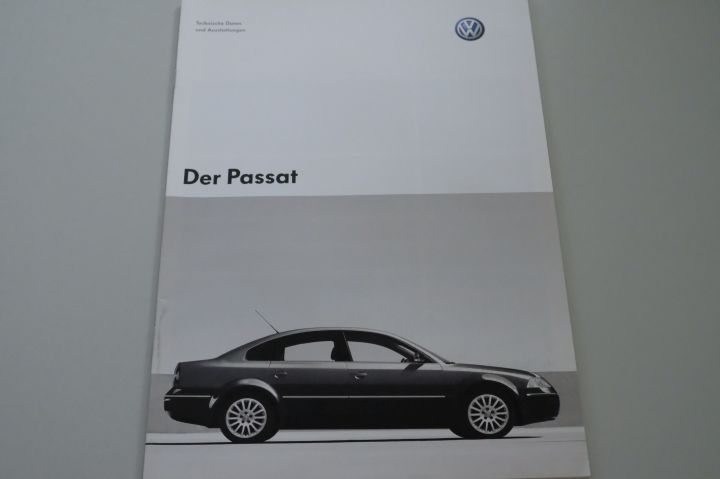 VW Passat - technische Daten & Ausstattungen - Prospekt 10/2003