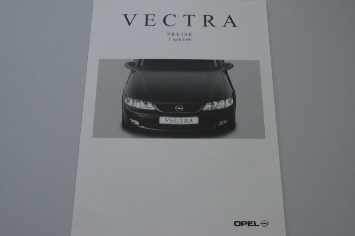 Opel Vectra B - Preisliste & Extras - Prospekt 04/1998