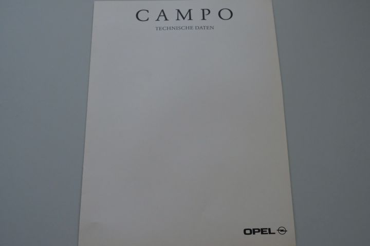 Opel Campo - technische Daten - Prospekt 02/1996