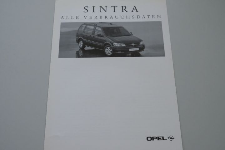 Opel Sintra - alle Vebrauchsdaten - Prospekt 12/1996
