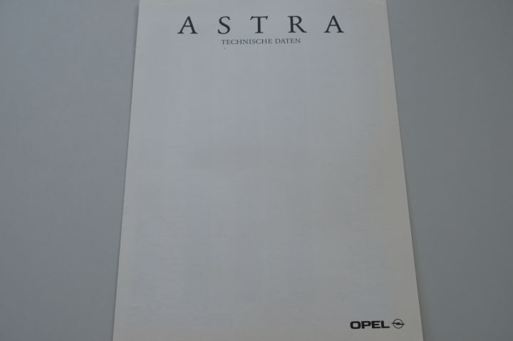 Opel Astra F - technische Daten - Prospekt 08/1994