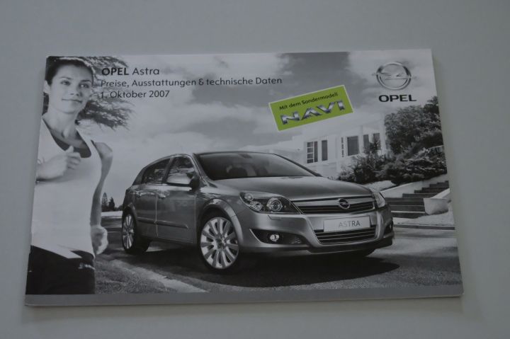 Opel Astra - Preisliste & Extras & tech. Daten - Prospekt 10/2007