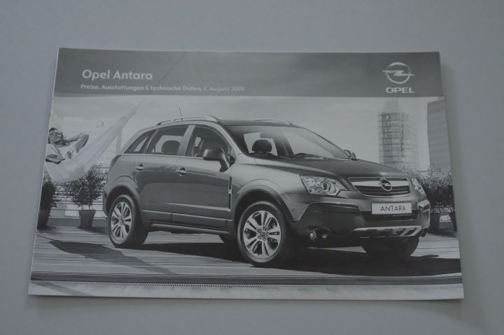 Opel Antara - Preisliste & Extras & tech. Daten - Prospekt 08/2009