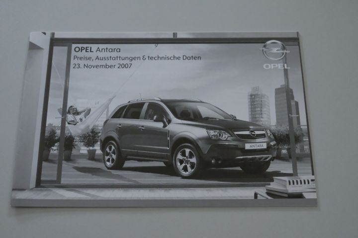 Opel Antara - Preisliste & Extras & tech. Daten - Prospekt 11/2007