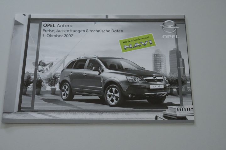 Opel Antara - Preisliste & Extras & tech. Daten - Prospekt 10/2007