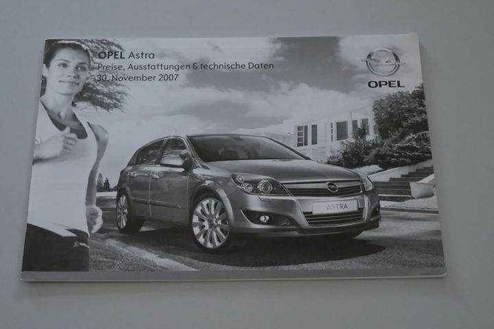 Opel Astra - Preisliste & Extras & tech. Daten - Prospekt 11/2007