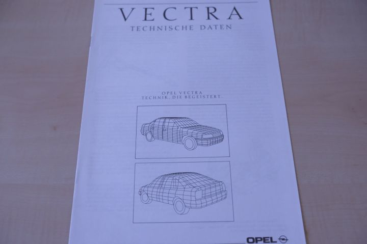 Opel Vectra A - technische Daten - Prospekt 10/1990
