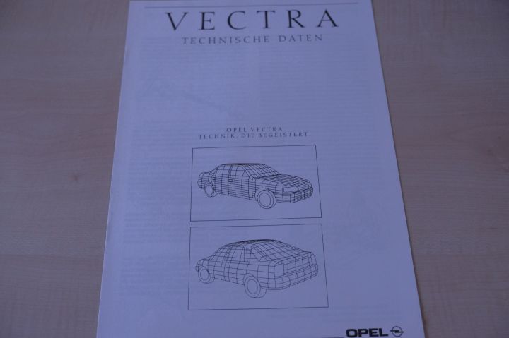 Opel Vectra A - technische Daten - Prospekt 08/1990