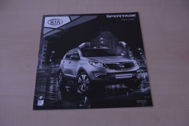Kia Sportage - Technik & Preisliste & Extras - Prospekt 04/2012
