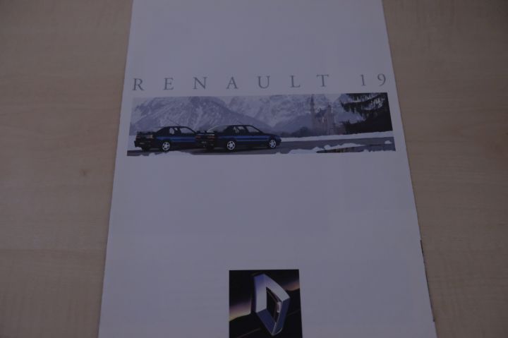 Renault R 19 Phase II inkl 16V 135PS Prospekt 04/1992