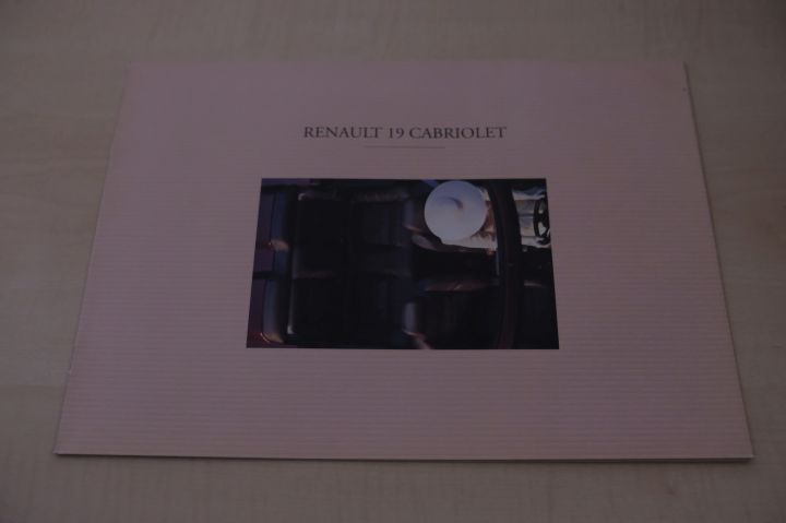 Renault R 19 Cabrio Prospekt 05/1992