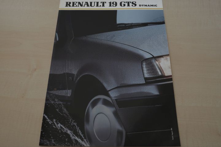 Renault R 19 GTS - Dynamic - Prospekt 08/1991