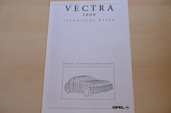 Opel Vectra A 2000 - technische Daten & Ausstattung - Prospekt 08/1991