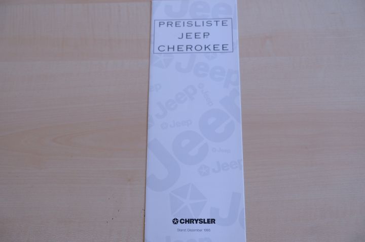 Jeep Cherokee - Preisliste & Extras - Prospekt 12/1995