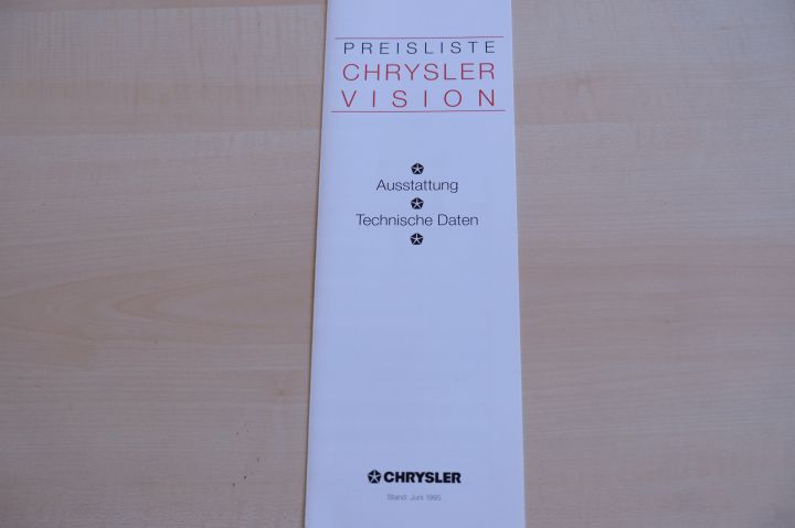 Chrysler Vision - Technik & Ausstattung & Preisliste - Prospekt 06/1995
