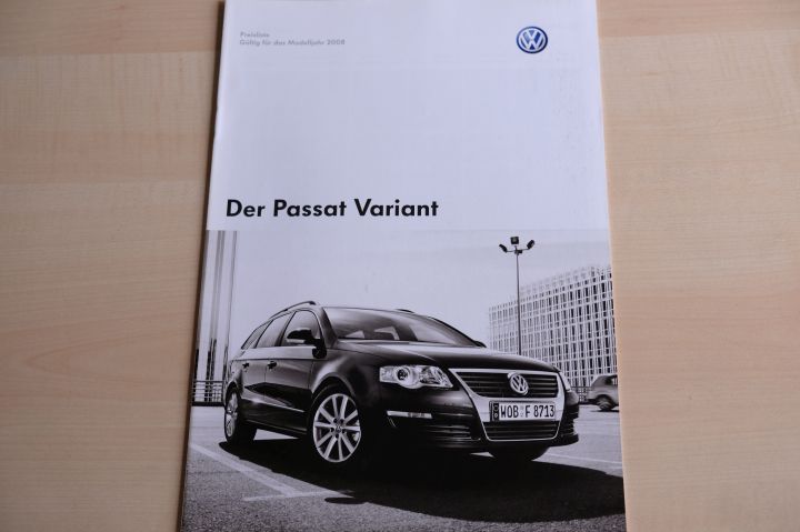 VW Passat Variant B6 - Preisliste & Extras - Prospekt 05/2007