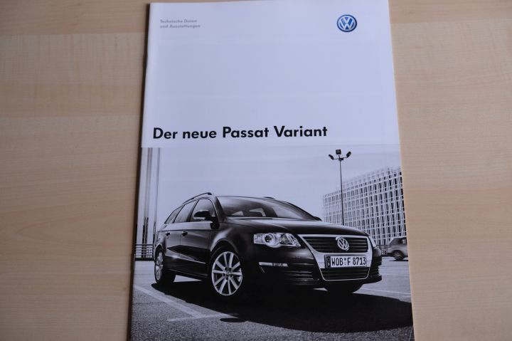 VW Passat Variant B6 - technische Daten & Ausstattungen - Prospekt 10/2005