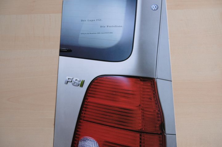 VW Lupo FSi - Preisliste & Extras - Prospekt 06/2001