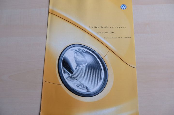 VW New Beetle - en voque - Preisliste & Extras - Prospekt 12/2001