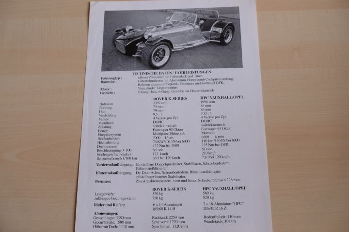 Caterham Super Seven - Bausatz - Prospekt 199?