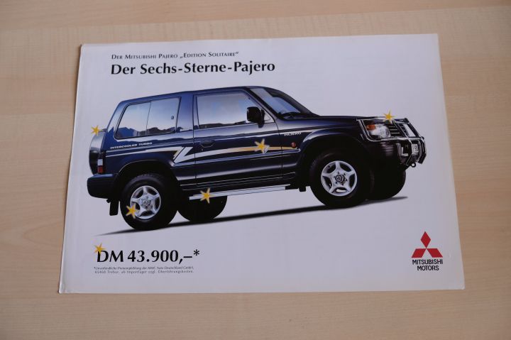 Mitsubishi Pajero - Edition Solitaire - Prospekt 11/1994
