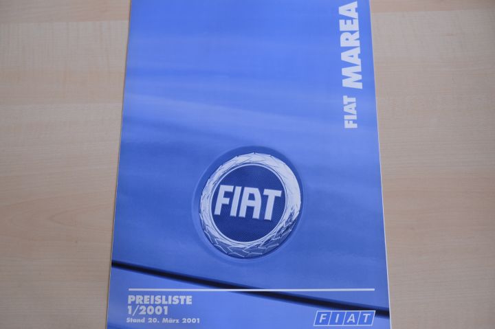 Fiat Marea - Preise & Extras - Prospekt 03/2001