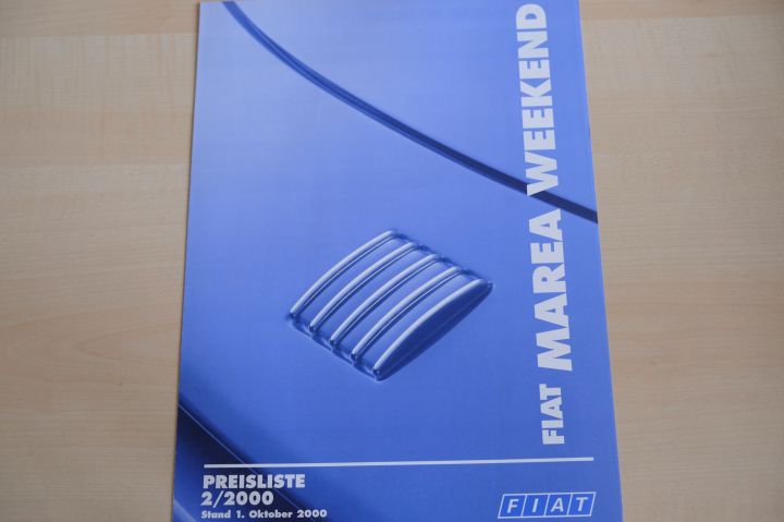 Fiat Marea Weekend - Preise & Extras - Prospekt 10/2000