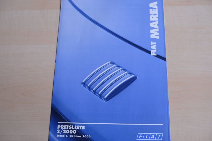 Fiat Marea - Preisliste & Extras - Prospekt 10/2000